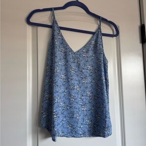 LOFT Blue Floral Camisole Top